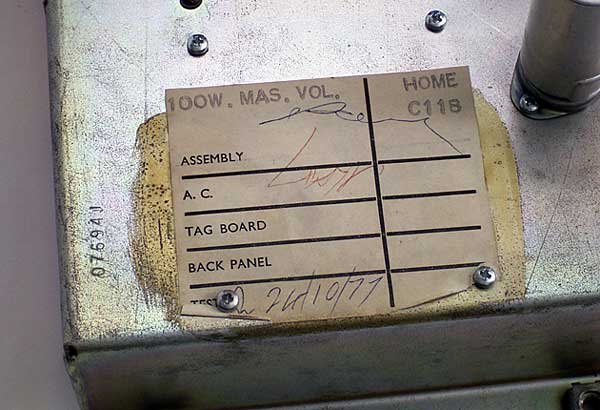 MKII 100 Watt inspection tag